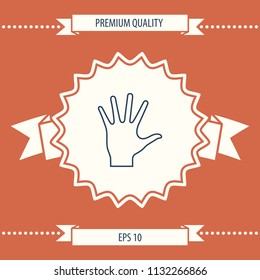 Helping hand - line icon