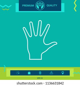 Helping hand - line icon