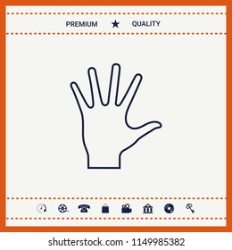 Helping hand - line icon
