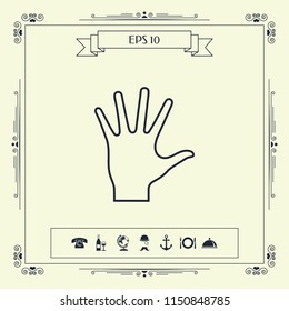 Helping hand - line icon