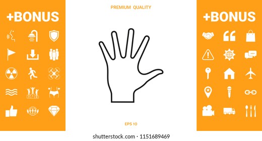 Helping hand - line icon