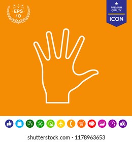 Helping hand - line icon