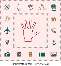 Helping hand - line icon