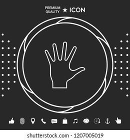 Helping hand - line icon