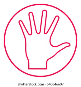 Helping hand - line icon