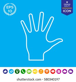 Helping hand - line icon
