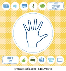 Helping hand - line icon