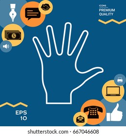 Helping hand - line icon
