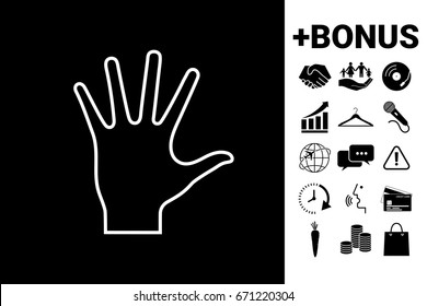 Helping hand - line icon