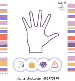Helping hand - line icon