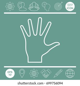 Helping hand - line icon