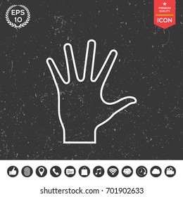 Helping hand - line icon