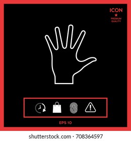 Helping hand - line icon