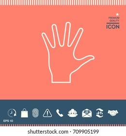 Helping hand - line icon