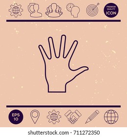 Helping hand - line icon