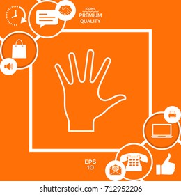 Helping hand - line icon