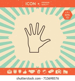 Helping hand - line icon