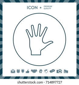 Helping hand - line icon