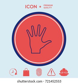Helping hand - line icon