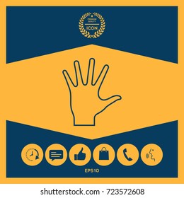 Helping hand - line icon