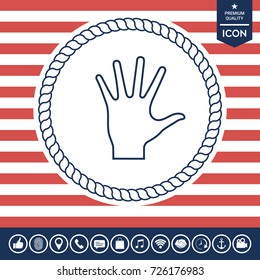Helping hand - line icon