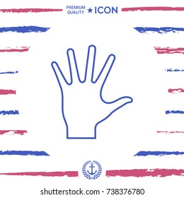 Helping hand - line icon
