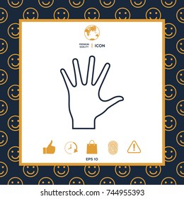 Helping hand - line icon
