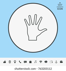 Helping hand - line icon