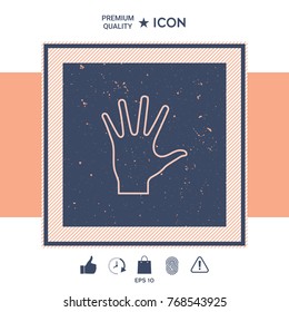 Helping hand - line icon