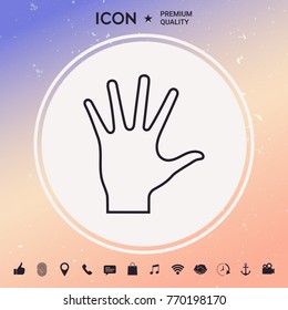 Helping hand - line icon