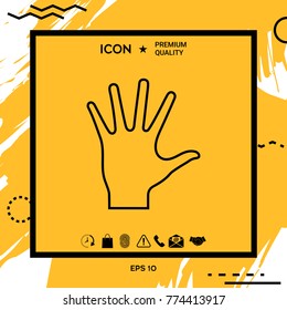 Helping hand - line icon