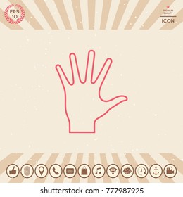 Helping hand - line icon