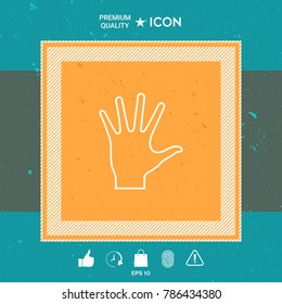 Helping hand - line icon