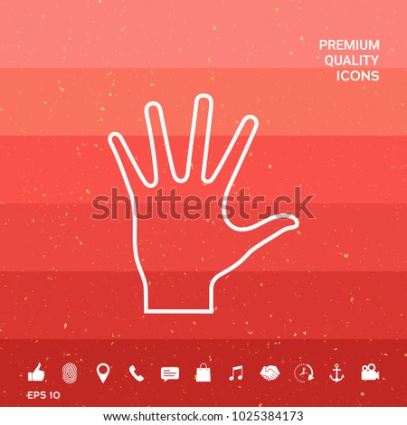 Helping hand - line icon