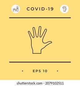 Helping hand - line icon. Elements for your design