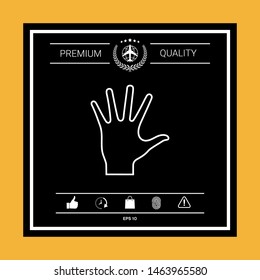 Helping hand - line icon. Graphic elements for your design