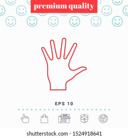 Helping hand - line icon. Graphic elements for your design