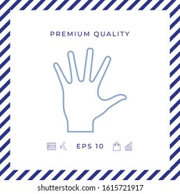 Helping hand - line icon. Graphic elements for your design