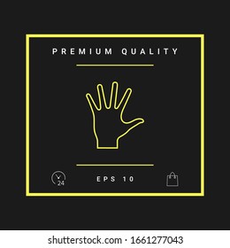 Helfen Sie Hand - Linie Symbol. Grafische Elemente für Ihr Design