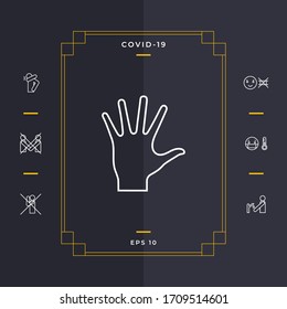 Icono de línea de ayuda. Elementos gráficos para el diseño
