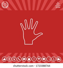 Helping hand - line icon. Graphic elements for your design