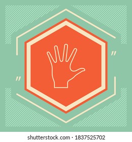 Helping hand - line icon. Graphic elements for your design