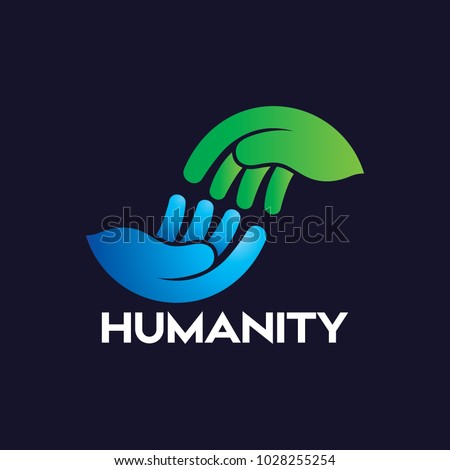 Helping Hand Logo Icon vector