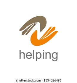 Helping hand logo template