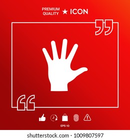 Helping hand silhouette- icon