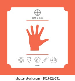 Helping hand silhouette- icon