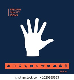 Helping hand silhouette- icon