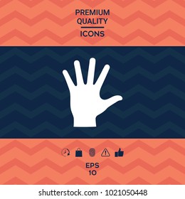 Helping hand silhouette- icon