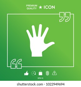 Helping hand silhouette- icon