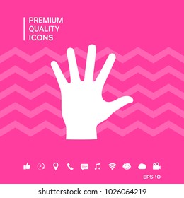 Helping hand silhouette- icon